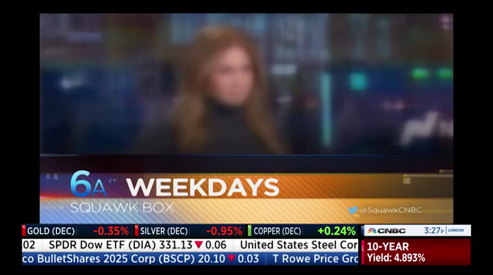 Squawk on the Street : CNBC : October 23, 2023 9:00am-11:00am EDT