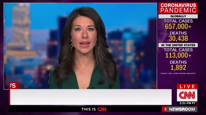 CNN Newsroom With Ana Cabrera : CNNW : March 28, 2020 2:00pm-3:01pm PDT
