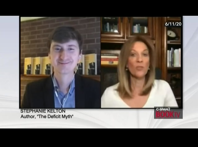 Stephanie Kelton, "The Deficit Myth" and Zachary Carter, "The Price of Peace" : CSPAN2 : July 4, 2020 11:40pm-12:41am EDT