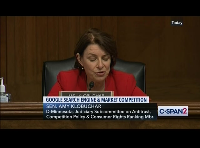 Senate Hearing on Google Online Ads & Market Competition : CSPAN2 : September 16, 2020 1:55am-5:12am EDT