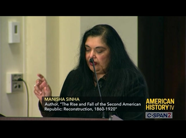 Manisha Sinha, "The Rise and Fall of the Second American Republic" : CSPAN2 : April 20, 2024 3:00pm-4:06pm EDT