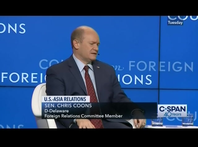 Sen. Chris Coons on U.S.-China Relations : CSPAN : May 19, 2019 3:03am-4:09am EDT