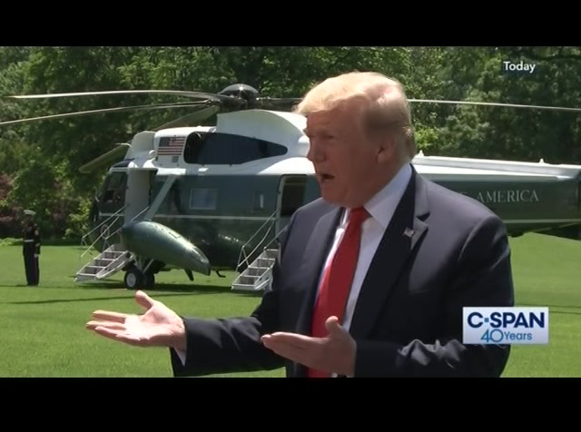 President Trump White House Departure : CSPAN : May 24, 2019 8:03pm-8:18pm EDT