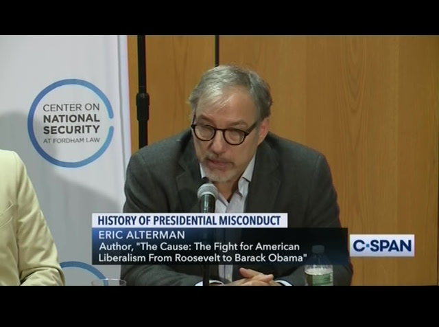 Presidential Misconduct Discussion at Fordham Law School : CSPAN : December 9, 2019 11:15pm-12:45am EST