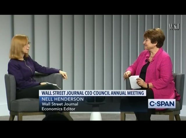 IMF Managing Director at Wall Street Journal CEO Council Meeting : CSPAN : January 3, 2020 12:41am-1:00am EST