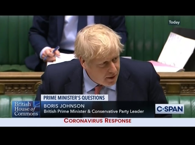 Prime Minister's Questions Prime Minister's Questions : CSPAN : March 25, 2020 1:31pm-2:09pm EDT