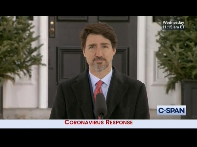 Canadian Prime Minister Trudeau Coronavirus Briefing : CSPAN : March 26, 2020 3:17am-3:48am EDT