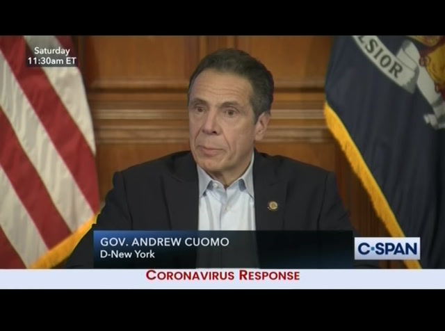 New York Governor Cuomo Holds Coronavirus Briefing : CSPAN : April 12, 2020 2:25am-3:10am EDT