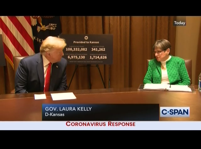President Trump Meets with Govs. Hutchinson & Kelly : CSPAN : May 20, 2020 11:19pm-11:47pm EDT