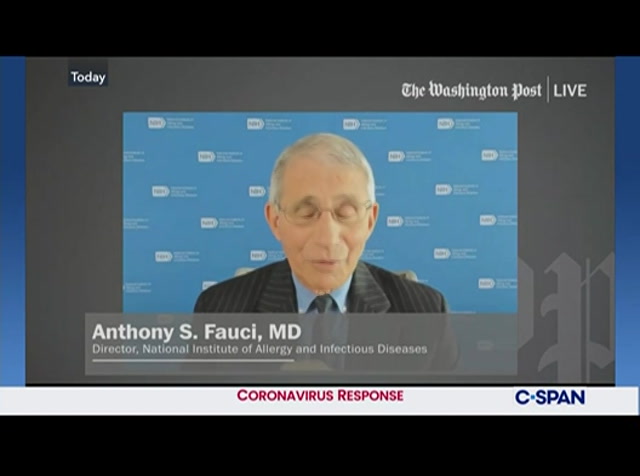 Washington Post Discussion with Dr. Anthony Fauci on Coronavirus Pandemic : CSPAN : November 23, 2020 5:10pm-5:45pm EST