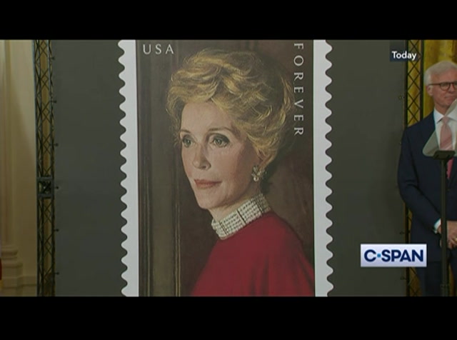 First Lady Unveils Nancy Reagan Postage Stamp : CSPAN : June 6, 2022 3:32pm-3:51pm EDT