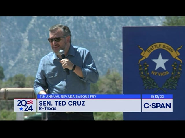Campaign 2024 Sen. Ted Cruz R-TX Speaks at 2022 Basque Fry in Nevada : CSPAN : August 20, 2022 6:57pm-7:30pm EDT