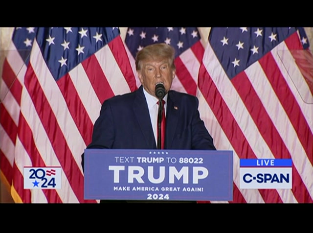 Campaign 2024 Fmr. President Trump Makes a Political Announcement at Mar-A-Lago : CSPAN : November 15, 2022 9:00pm-10:16pm EST