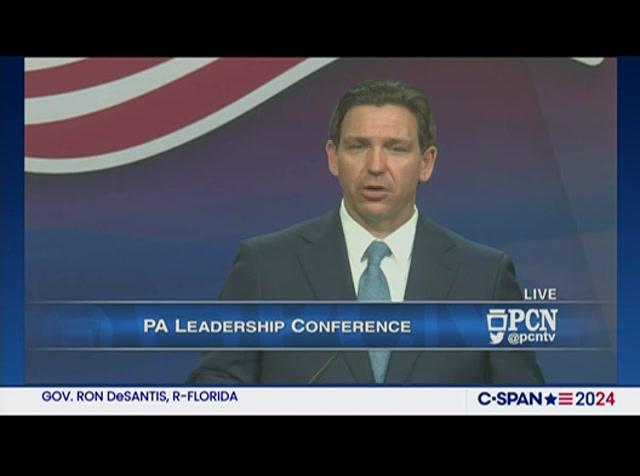 Campaign 2024 Gov. Ron DeSantis Speaks at Pennsylvania Leadership Conference : CSPAN : April 8, 2023 1:10pm-2:10pm EDT