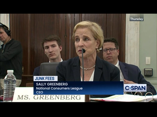 Hearing on Junk Fees : CSPAN : June 9, 2023 3:10pm-4:34pm EDT