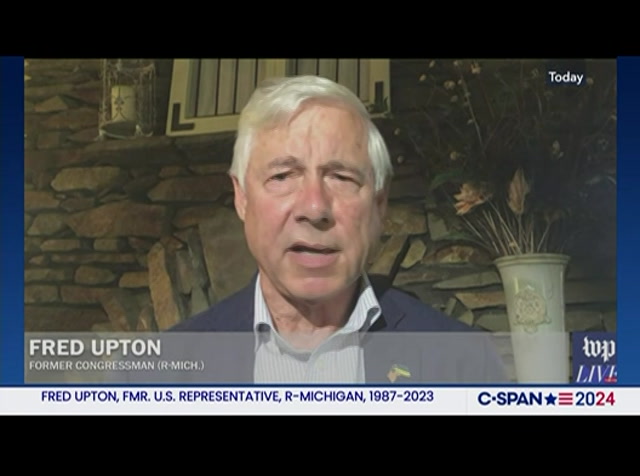 Campaign 2024 Fmr. Rep. Fred Upton on GOP Agenda & 2024 Elections : CSPAN : August 8, 2023 6:42pm-7:15pm EDT