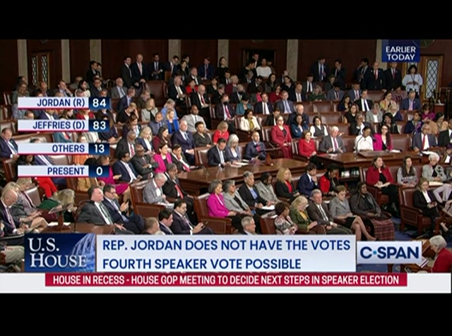 U.S. House of Representatives Third Speaker Vote : CSPAN : October 20, 2023 1:18pm-2:06pm EDT