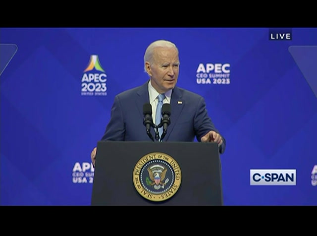 Pres. Biden Delivers Remarks at APEC CEO Summit : CSPAN : November 16, 2023 2:20pm-2:45pm EST