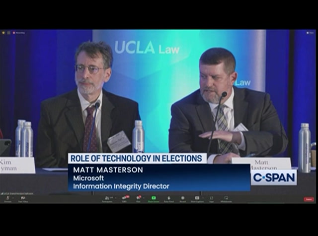 Federal Cyber Official Discusses Election Security & Technology : CSPAN : January 27, 2024 10:07pm-11:08pm EST