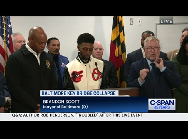 Maryland Officials Provide Update on Baltimore Bridge Collapse : CSPAN : March 28, 2024 6:37pm-7:28pm EDT
