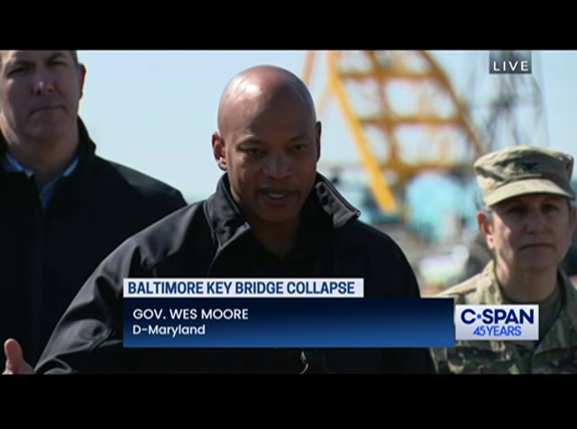 Maryland Officials Provide Update on Baltimore Bridge Collapse Investigation : CSPAN : March 29, 2024 2:36pm-3:26pm EDT