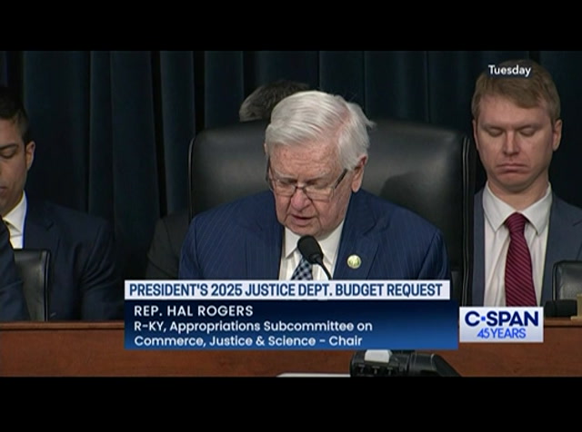 Attorney General Testifies on President's 2025 Budget Request - Part 1 : CSPAN : April 20, 2024 4:18pm-5:27pm EDT
