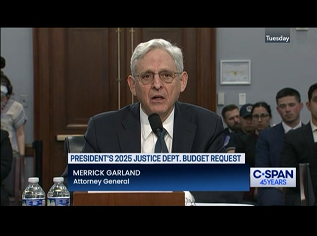 Attorney General Testifies on President's 2025 Budget Request - Part 1 : CSPAN : April 20, 2024 4:18pm-5:27pm EDT