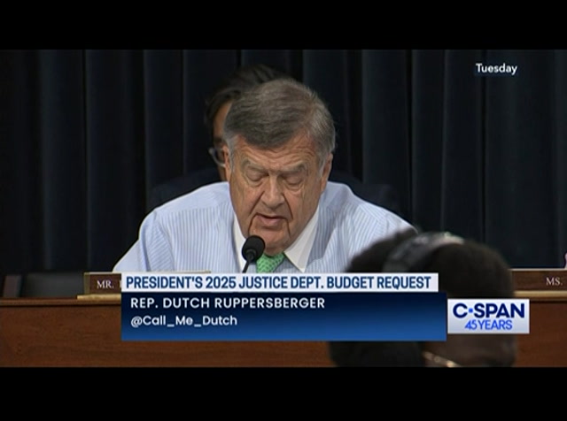 Attorney General Testifies on President's 2025 Budget Request - Part 2 : CSPAN : April 20, 2024 5:26pm-6:23pm EDT