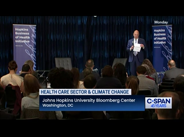 Health & Human Services Secretary on Health Care Sector & Climate Change : CSPAN : April 23, 2024 11:36am-12:11pm EDT