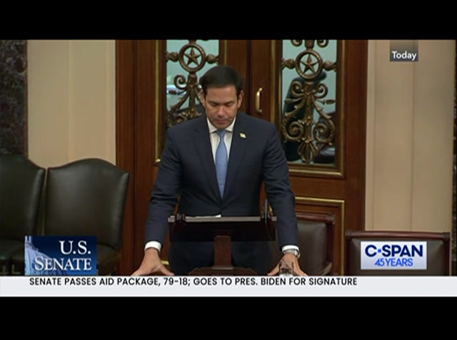 U.S. Senate Sens. Rubio & Ricketts on Foreign Aid & TikTok : CSPAN : April 23, 2024 10:17pm-10:42pm EDT