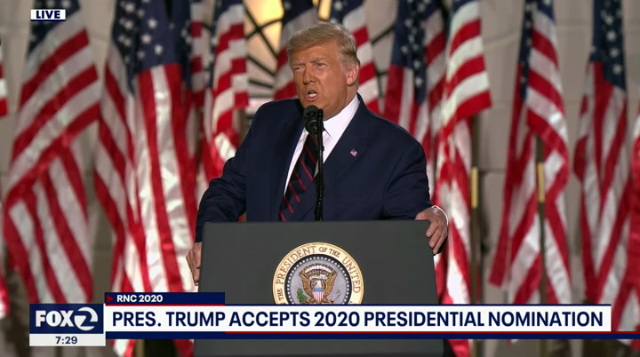 Fox News Democracy 2020: The Republican National Convention : KTVU : August 27, 2020 7:00pm-8:00pm PDT