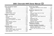 2009 hhr owners manual