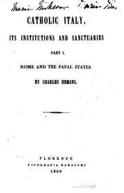 Cover of edition CatholicItalyPt1