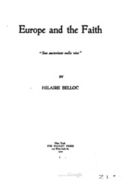 Cover of edition EuropeAndTheFaith1920