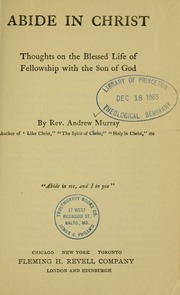 Cover of edition abideinchristtho00murr