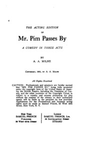Cover of edition actingeditionmr00milngoog