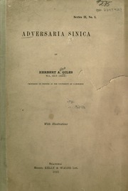 Cover of edition adversariasinica00gileiala