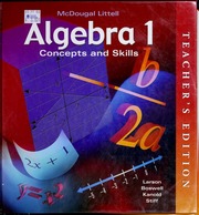Cover of edition algebra100ronl