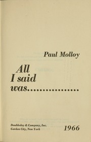 Cover of edition allisaidwas00moll