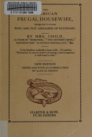 Cover of edition americanfrugalho0000chil