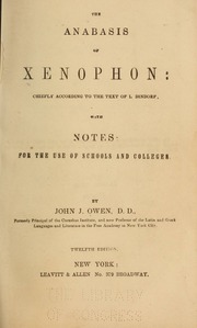 Cover of edition anabasisofxeno00xe