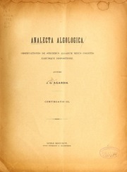 Cover of edition analectaalgologi04agar