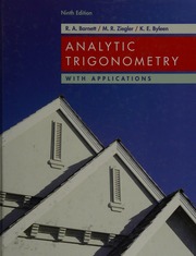 Cover of edition analytictrigonom0009barn