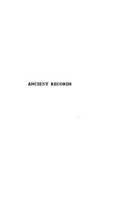 Cover of edition ancientrecordse01breagoog