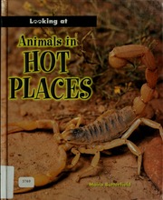 Cover of edition animalsinhotplac00butt