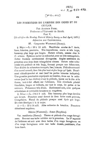 Media type: text; Forel 1895 Description: Les formicides de l'Empire des Indes et de Ceylan;