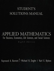Cover of edition appliedmathemati0000unse_c7b8