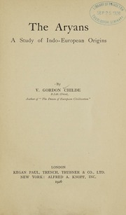Cover of edition aryansstudyofind00chil
