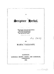 Cover of edition ascriptureherba00callgoog