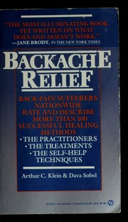 Cover of edition backacherelieful00klei